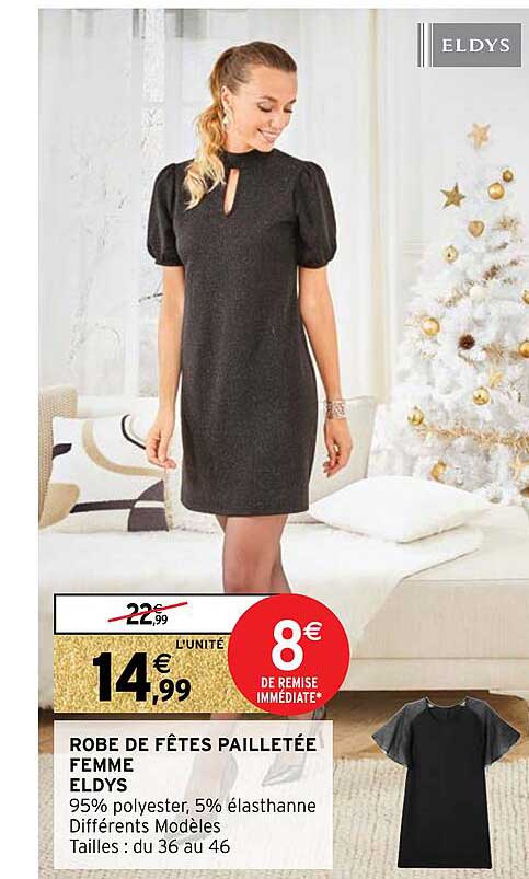 robe de fêtes pailletée femme eldys