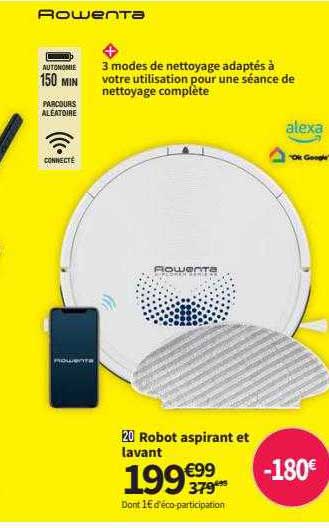 robot aspirant et lavant rowenta