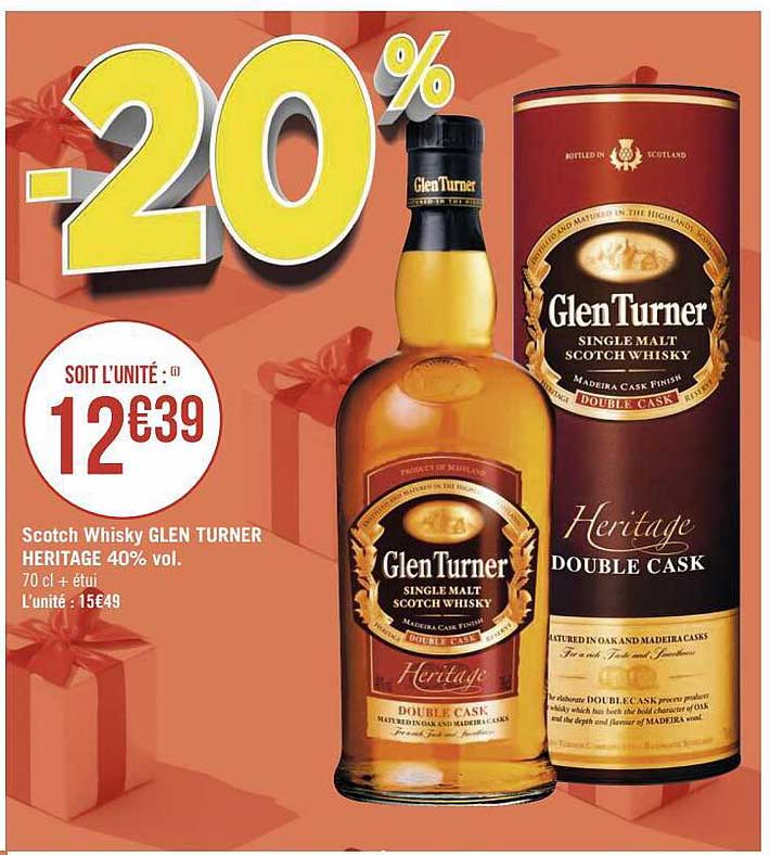 scotch whisky glen turner héritage 40% vol.