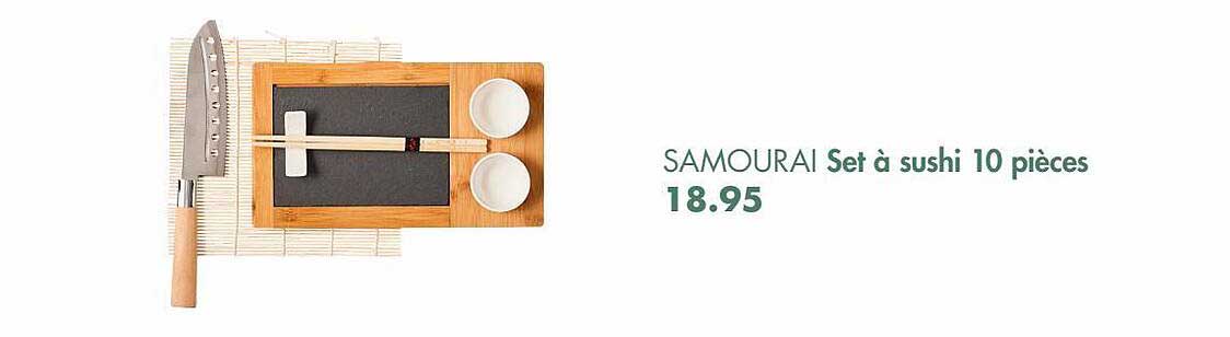set à sushi 10 pièces samourai