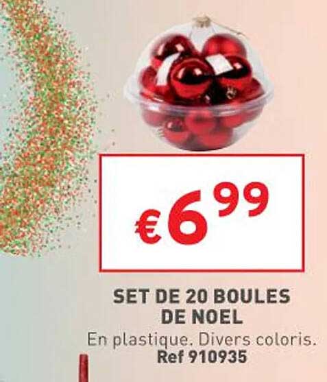 Set De 20 Boules De Noël