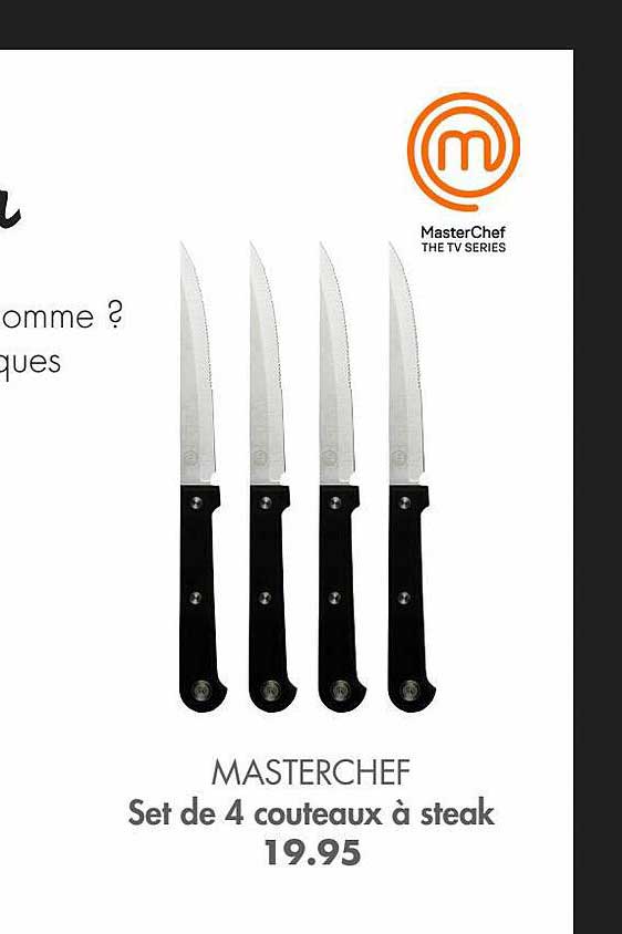 set de 4 couteaux  à steak masterchef