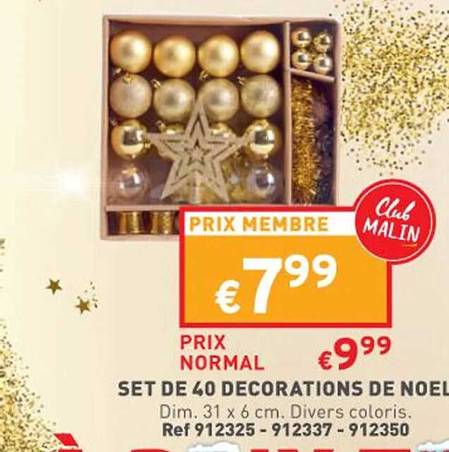 Set De 40 Décorations De Noël