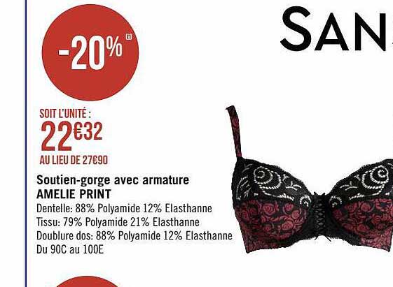 soutien-gorge avec armature amelie print