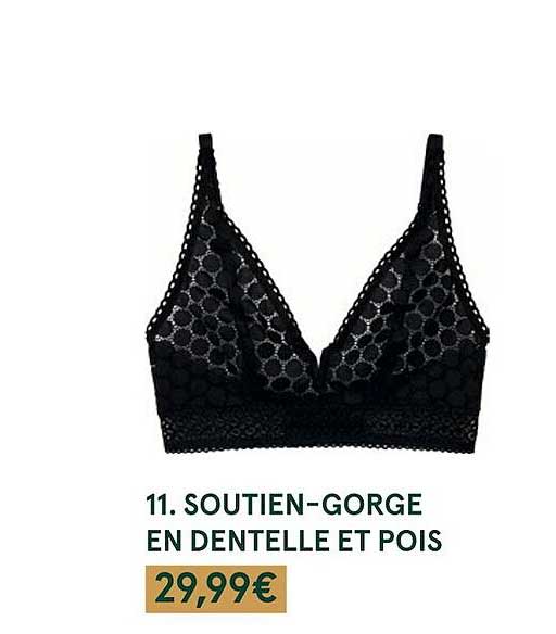 soutien-gorge en dentelle et pois