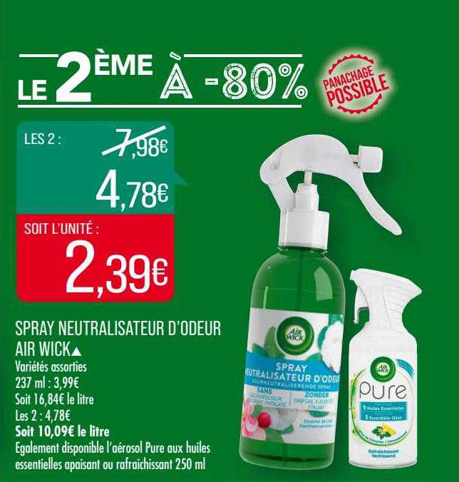 spray neutralisateur d'odeur air wick