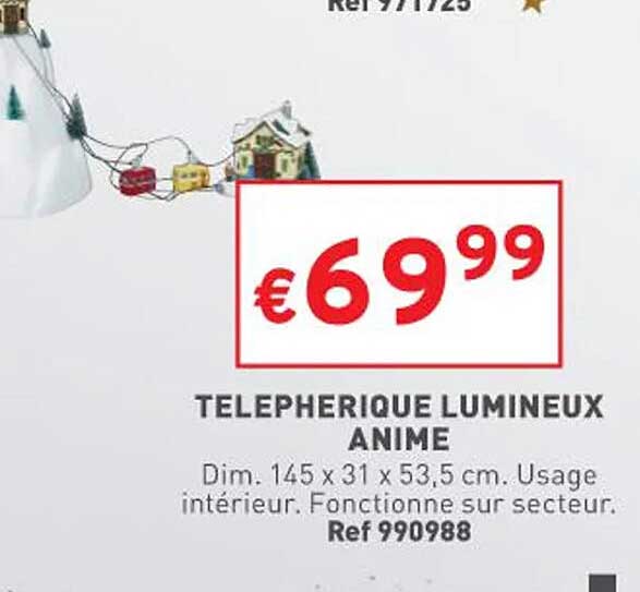 téléphérique lumineux animé