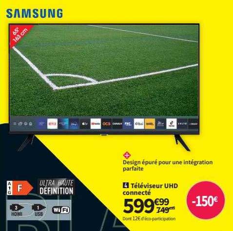 Téléviseur Uhd Connecté Samsung 65" 163 Cm
