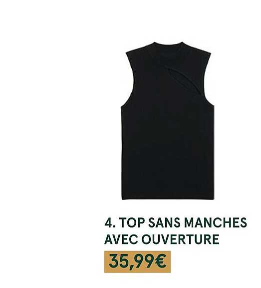 top sans manches avec ouverture