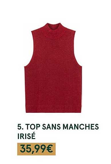 top sans manches irisé