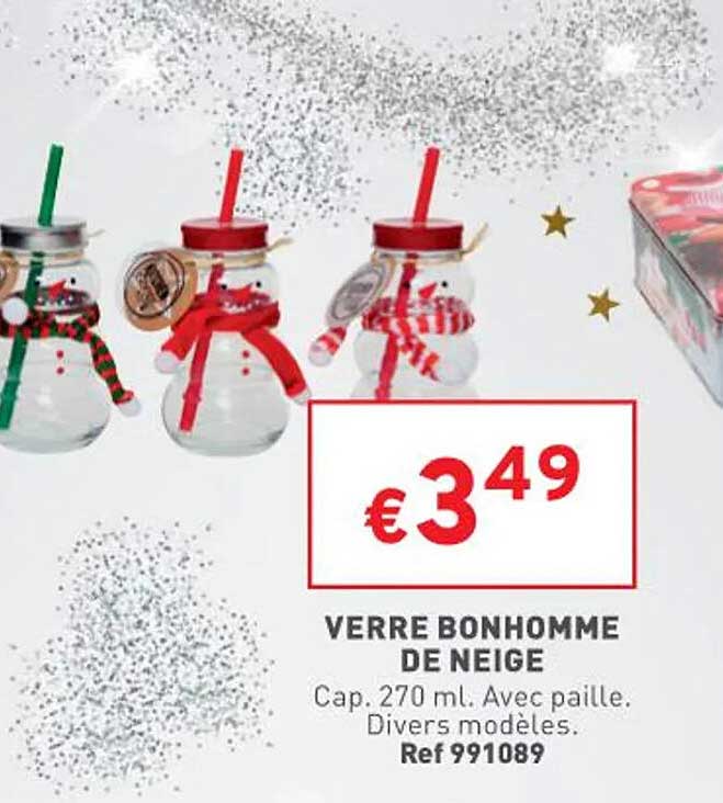 verre bonhomme de neige