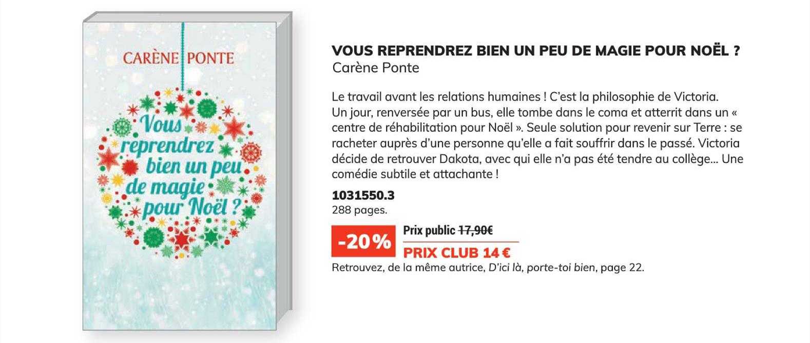 vous reprendrez bien un peu de magie pour noël ? - carène ponte