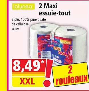 2 maxi essuie-tout lalynea