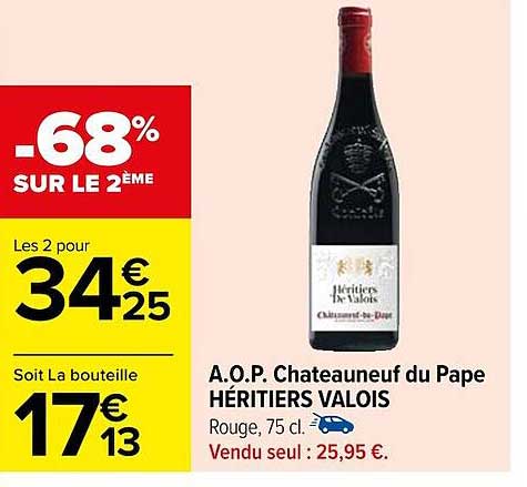 a.o.p. chateauneuf du pape héritiers valois