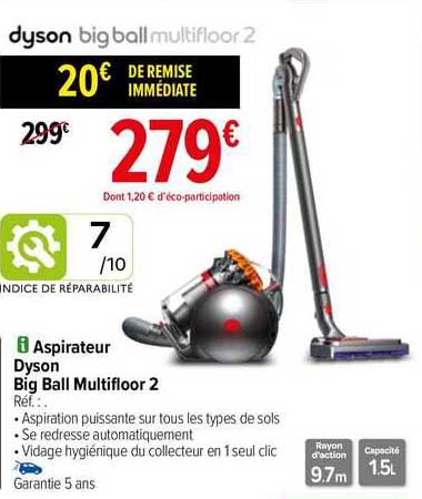 aspirateur dyson big ball multifloor 2