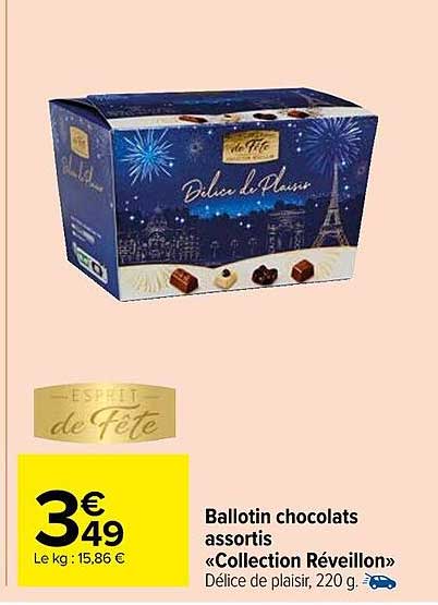 Ballotin Chocolats Assortis «collection Réveillon»