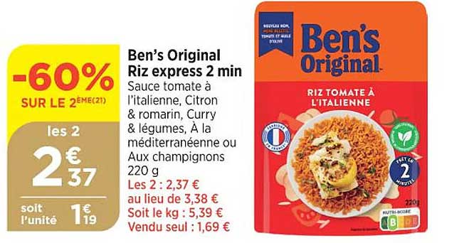 ben's original riz express 2 min