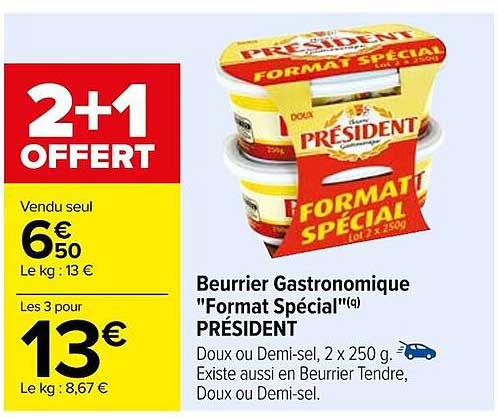 beurrier gastronomique "format special president