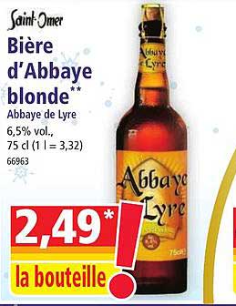 bière d'abbaye blonde saint-omer
