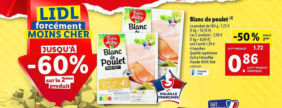 blanc de poulet saint alby