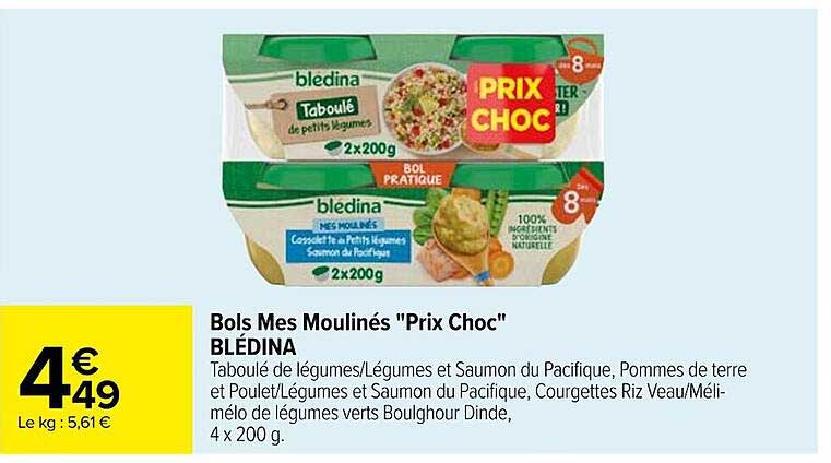 bols mes moulinés "prix choc" blédina