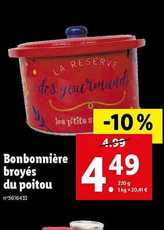 Bonbonnière Broyés Du Poitou