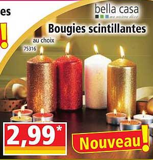 bougies scintillantes bella casa