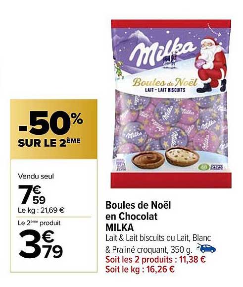 Boules De Noël En Chocolat Milka