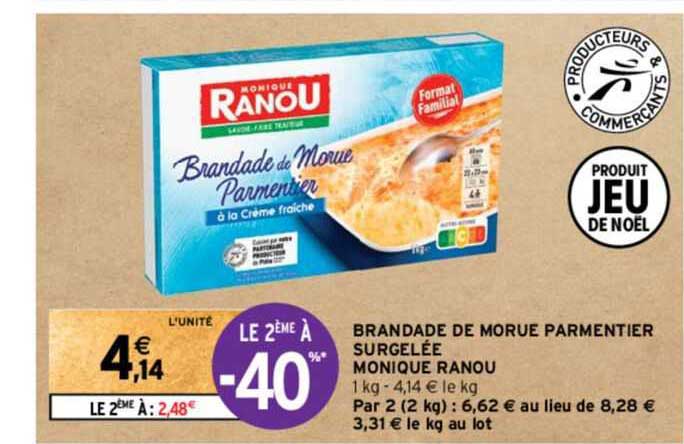 brandade de morue parmentier surgelée monique ranou