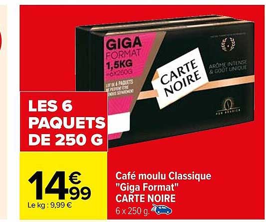 café moulu classique "giga format" carte noire