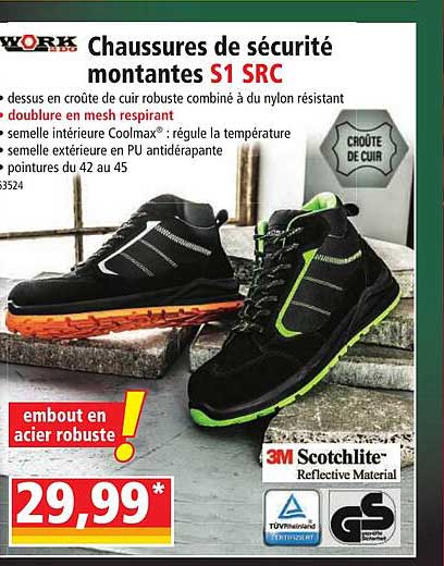 chaussures de sécurité montantes s1 src work