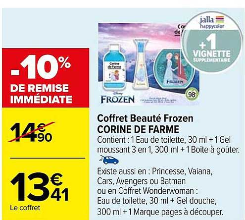 coffret beauté frozen corine de farme