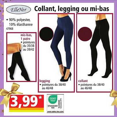 collant, legging ou mi-bas elleNor