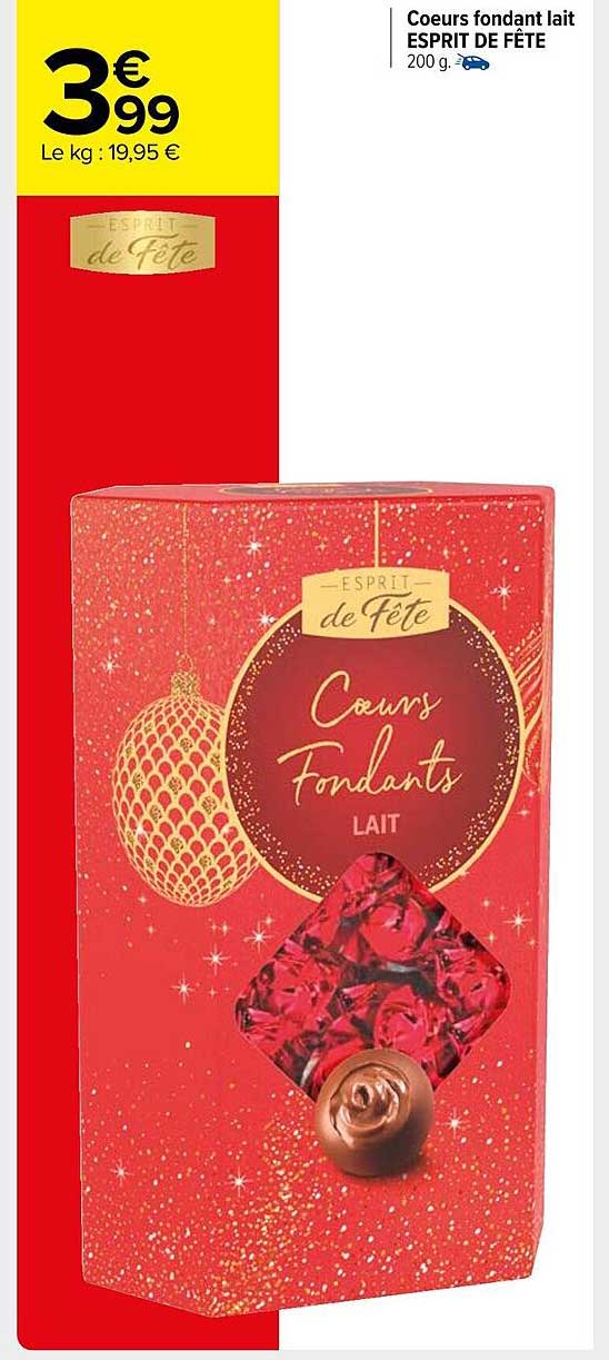 Cœurs Fondant Lait Esprit De Fête