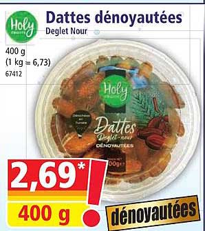 dattes dénoyautées deglet nour holy