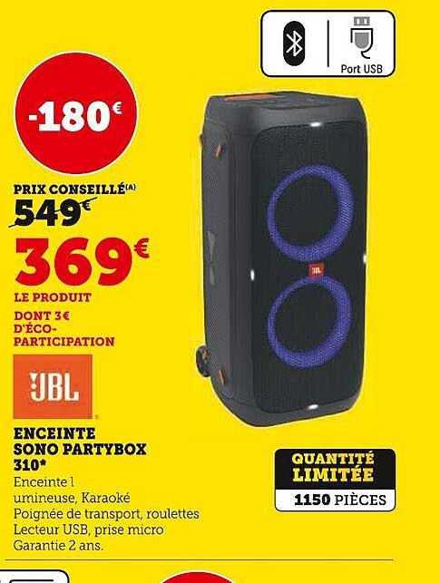 Enceinte Sono Partybox 310 Jbl
