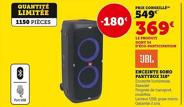 enceinte sono partybox 310 jbl