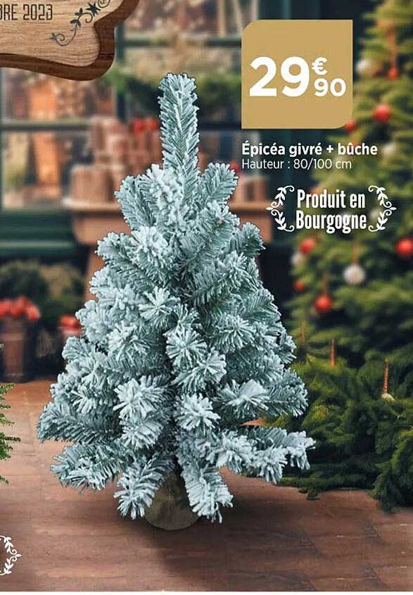 épicéa givré + bûche