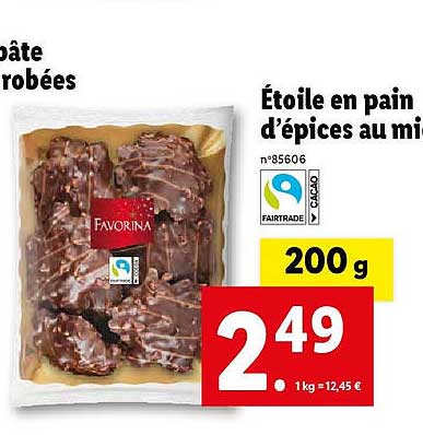 étoile En Pain D'épices Au Miel Favorina