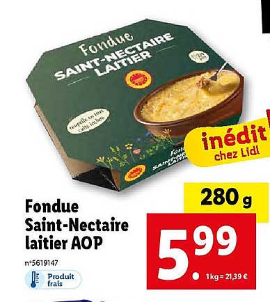 Fondue Saint-nectaire Laitier Aop