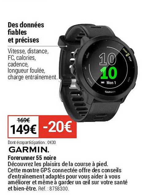 forerunner 55 noire garmin
