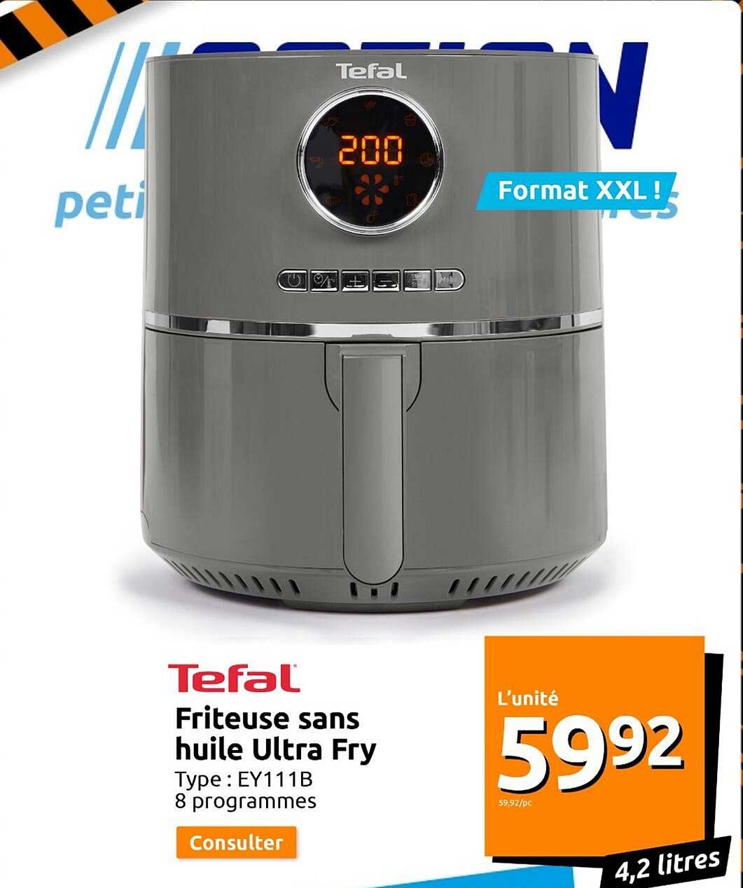 friteuse sans huile ultra fry tefal