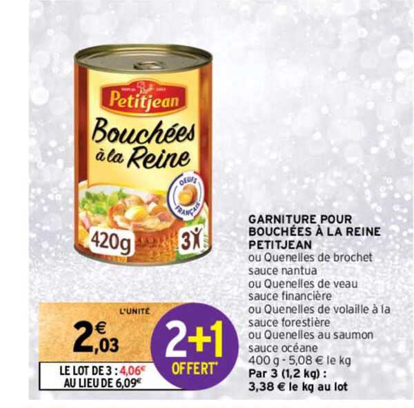 garniture pour bouchées à la reine petitjean