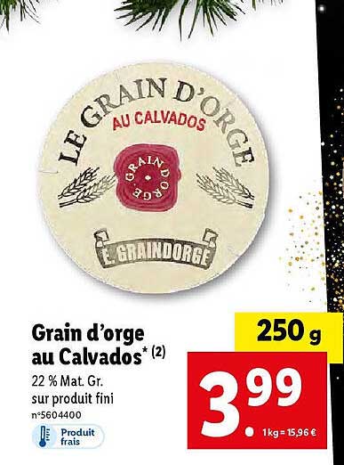grain d'orge au calvados