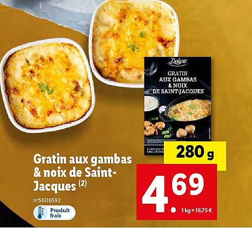 Gratin Aux Gambas & Noix De Saint-jacques Deluxe
