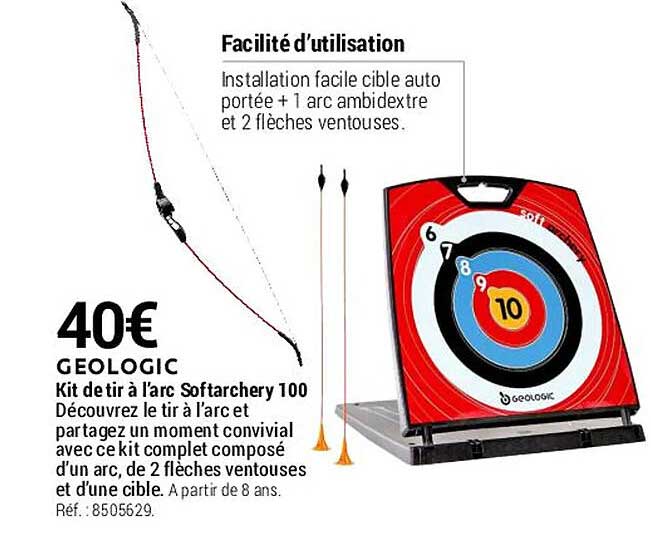 kit de tir à l'arc softarchery 100 geologic