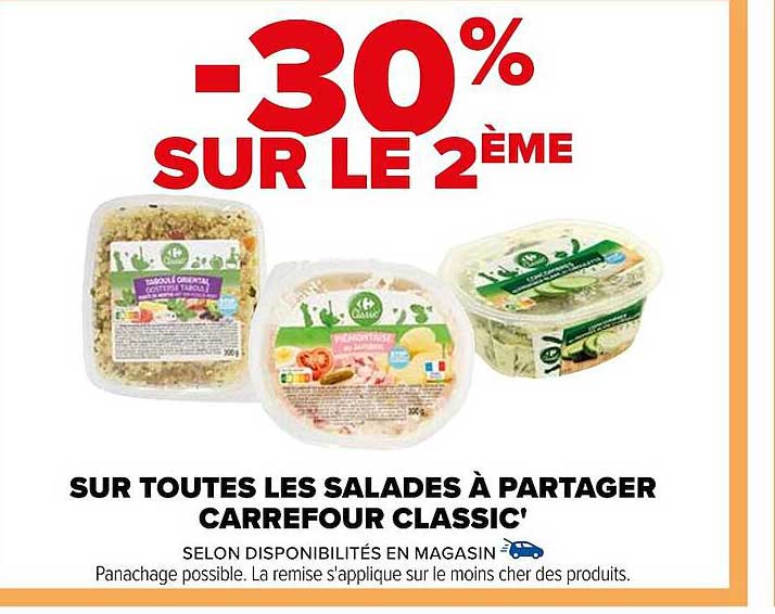 les salades à partager carrefour classic'