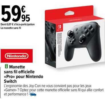 Manette Sans Fil Officielle «pro» Pour Nintendo Switch