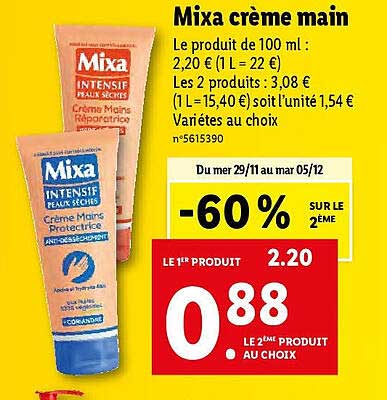 Mixa Crème Main