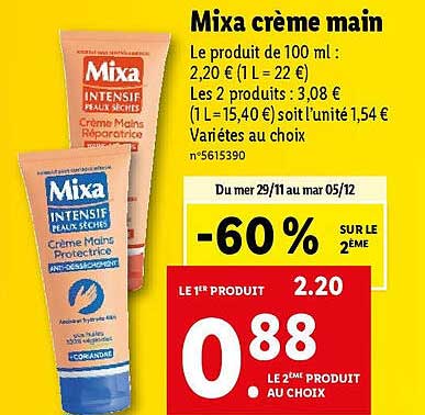 Mixa Crème Main